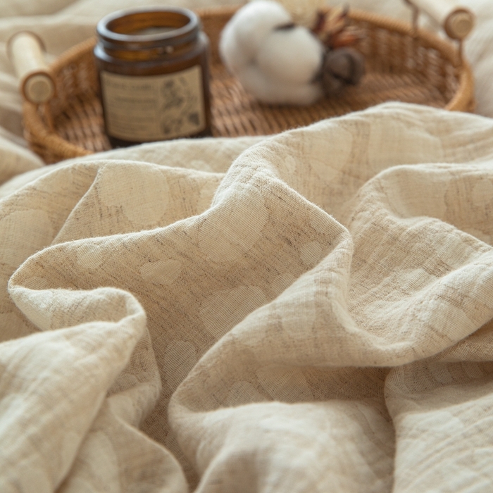 91家纺网 家纺一手货源 找家纺 眠博士 2025新款棉麻简约枕套单品枕套 棉麻枕套-豹纹棕