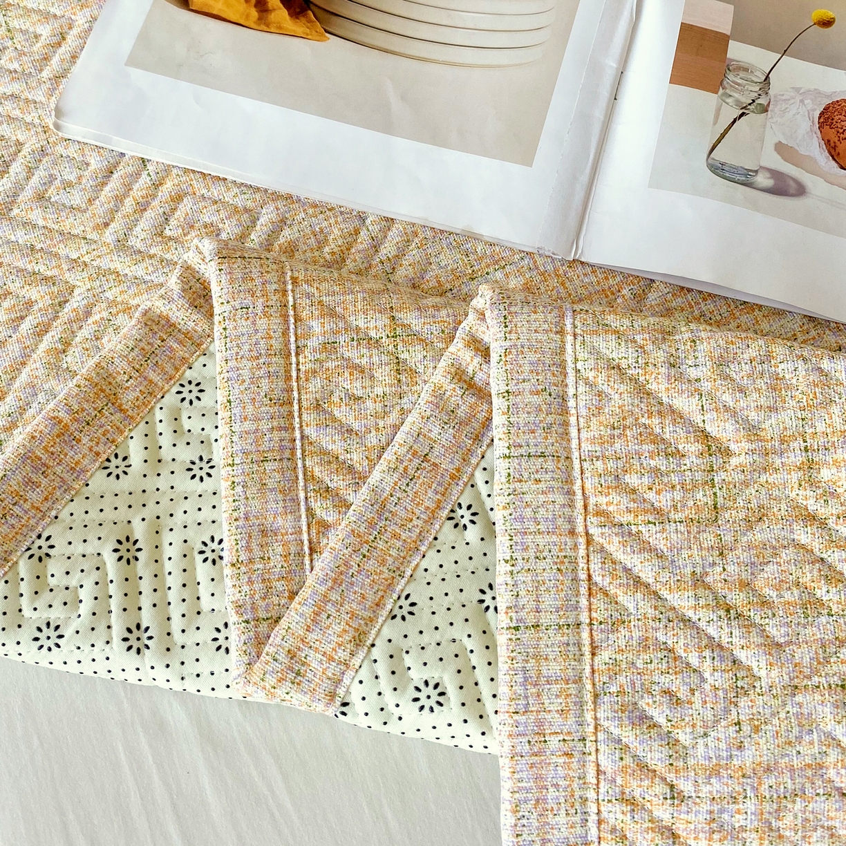 91家纺网 家纺一手货源 找家纺 金鑫汇家纺 2025年新款A类多功能全棉老粗布软凉席床盖护垫席子可机洗 心之恋