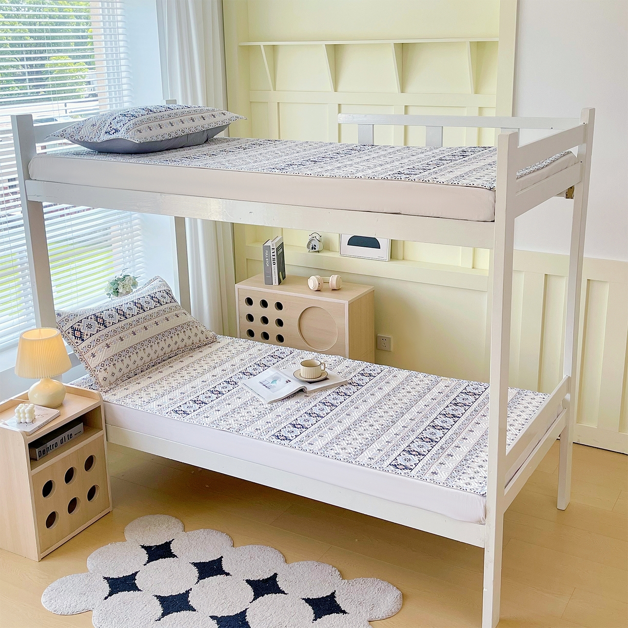 91家纺网 家纺一手货源 找家纺 金鑫汇家纺 2025年新款A类多功能全棉老粗布软凉席床盖护垫席子可机洗 波西米亚