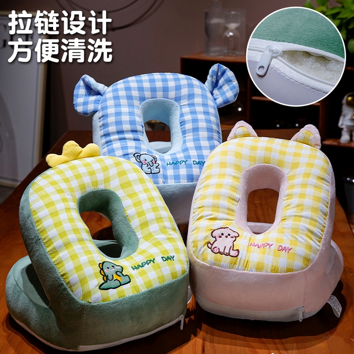 91家纺网 家纺一手货源 找家纺 （总）仟亿莱 2025新款泡泡格子冰丝双面午睡枕三维立体PP棉枕头枕芯-泡泡格子