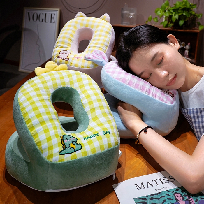 91家纺网 家纺一手货源 找家纺 （总）仟亿莱 2025新款泡泡格子冰丝双面午睡枕三维立体PP棉枕头枕芯-泡泡格子