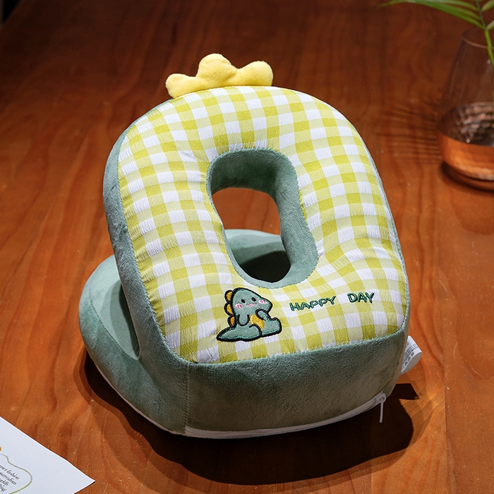 91家纺网 家纺一手货源 找家纺 仟亿莱 2025新款泡泡格子冰丝双面午睡枕三维立体PP棉枕头枕芯-泡泡格子 泡泡格子恐龙 25x28x20cm枕头/只