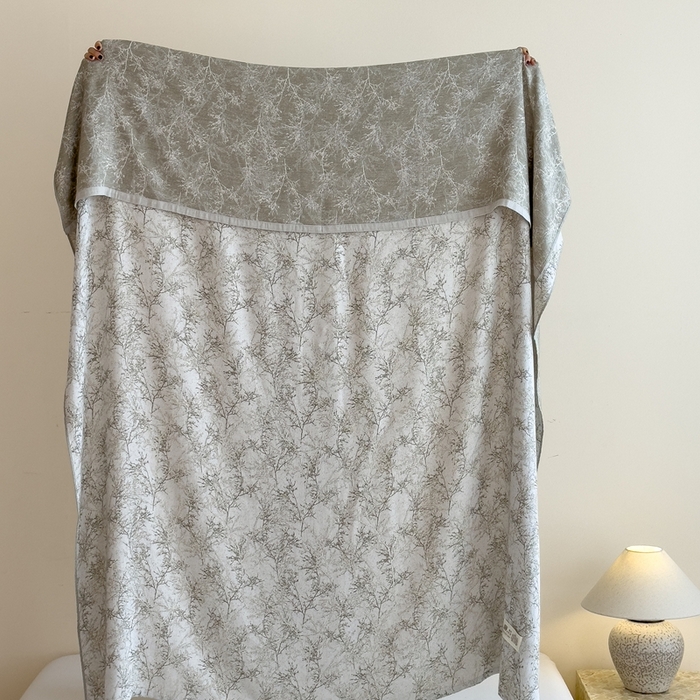 91家纺网 家纺一手货源 找家纺 米菲 2025新款A类亚麻提花多功能盖毯毯子毛毯 挪威森林