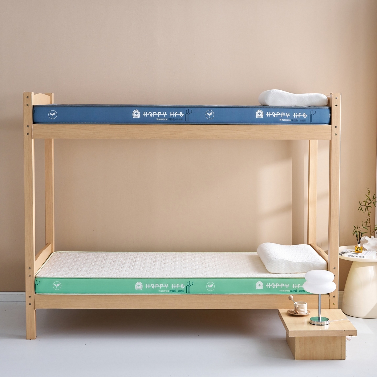 91家纺网 家纺一手货源 找家纺 奇丝雅 2025新款针织棉学生宿舍床专用加厚记忆棉海绵立体乳胶床垫【高密记忆棉】 繁花-绿（6公分）