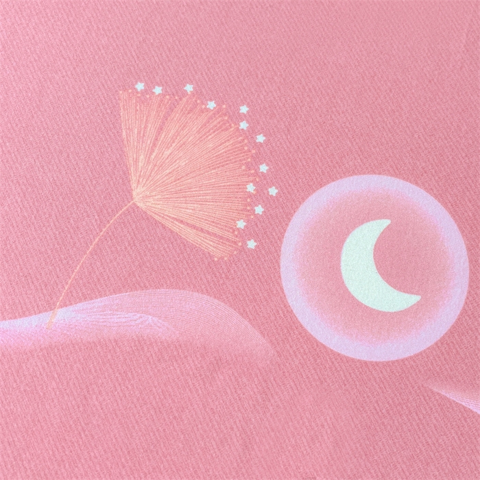 91家纺网 家纺一手货源 找家纺 缦彩 2025新款全棉纯棉磨毛印花床裙单品床裙单件单床裙花边床单三件套 花信光夕粉