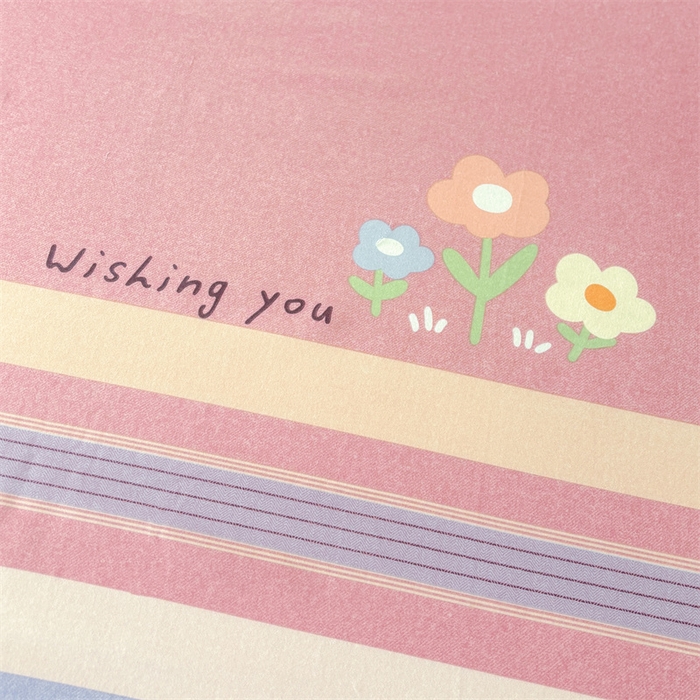 91家纺网 家纺一手货源 找家纺 缦彩 2025新款全棉纯棉磨毛印花床裙单品床裙单件单床裙花边床单三件套 浅忆雏菊-粉