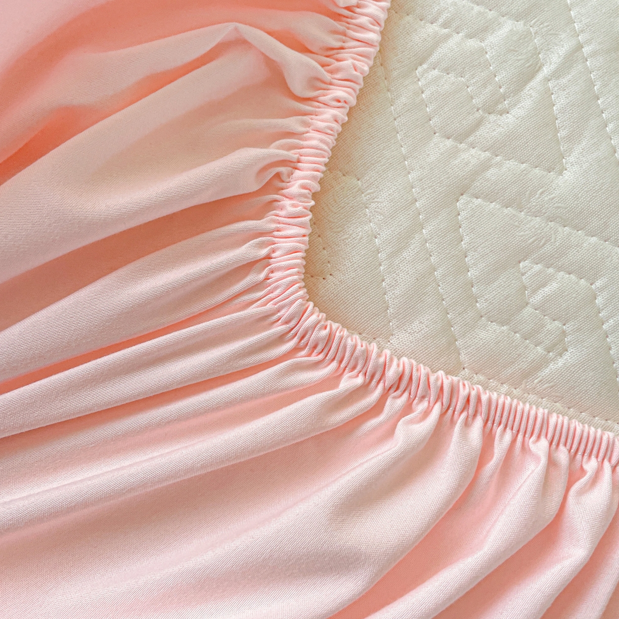 91家纺网 家纺一手货源 找家纺 娜娜 2025新款无染A类亲肤磨毛床笠 无染-粉