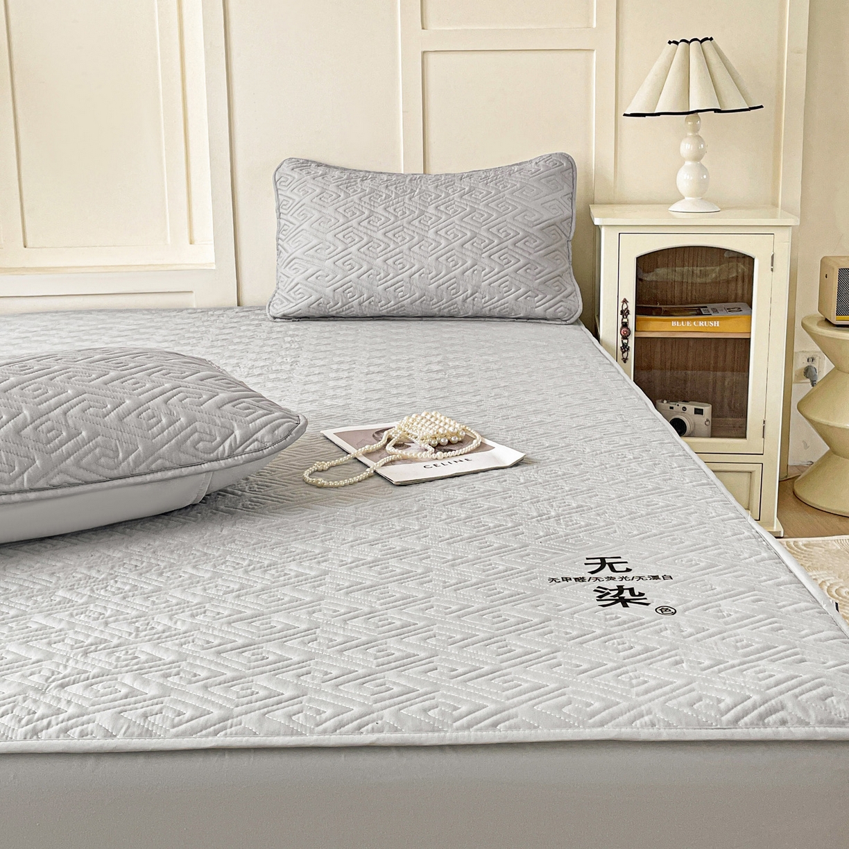 91家纺网 家纺一手货源 找家纺 娜娜 2025新款无染A类亲肤磨毛床笠 无染-灰