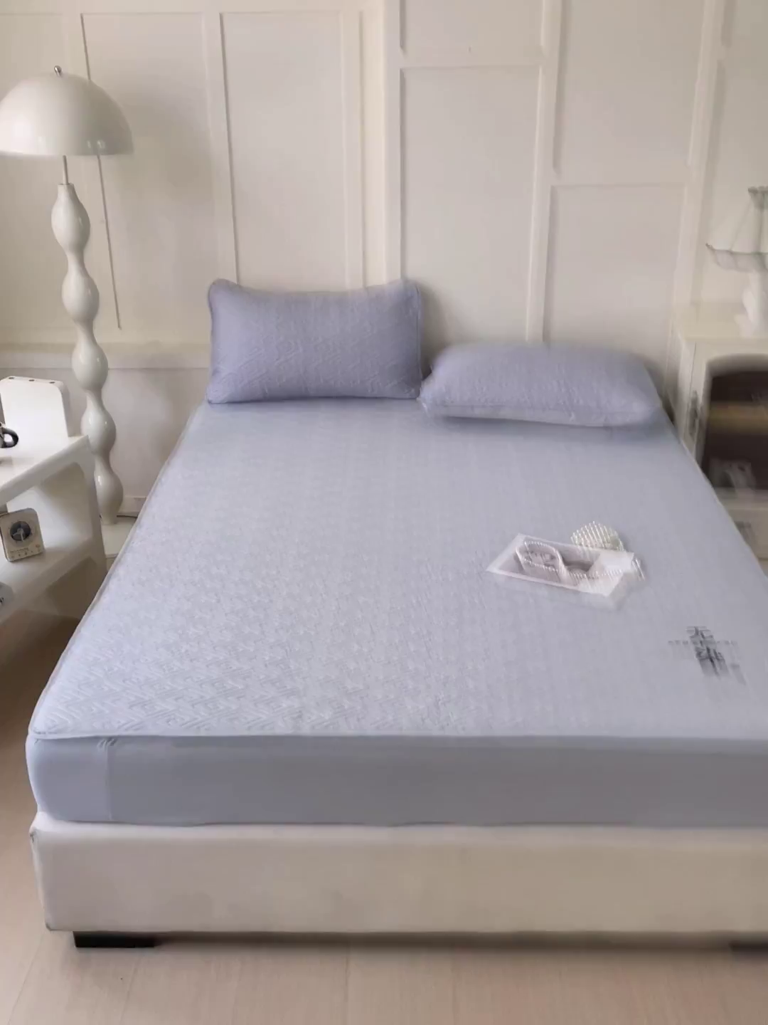 91家纺网 家纺一手货源 找家纺 娜娜 2025新款无染A类亲肤磨毛床笠 无染-灰