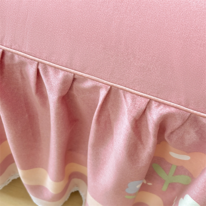 91家纺网 家纺一手货源 找家纺 （总）缦彩 2025新款全棉纯棉磨毛公主风花边床裙四件套