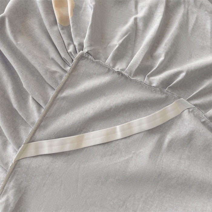 91家纺网 家纺一手货源 找家纺 缦彩 2025新款全棉纯棉磨毛公主风花边床裙四件套 浅忆雏菊-蓝