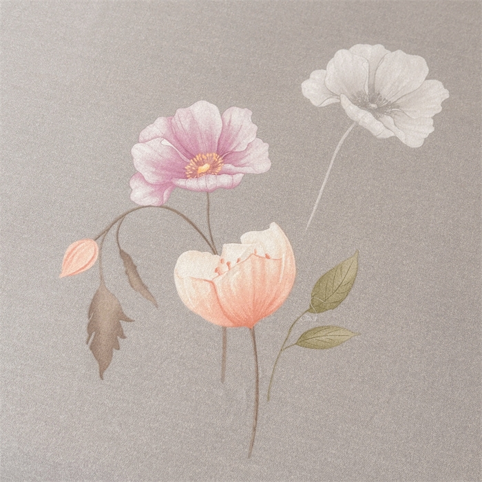 91家纺网 家纺一手货源 找家纺 缦彩 2025新款全棉纯棉磨毛公主风花边床裙四件套 花艺清梦灰