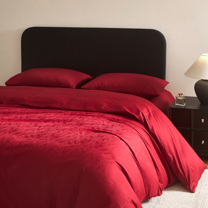 91家纺网 家纺一手货源 找家纺 （总）ONE TWO ONE 121 2025新款婚庆高支高密长绒棉贡缎提花四件套-东方囍礼