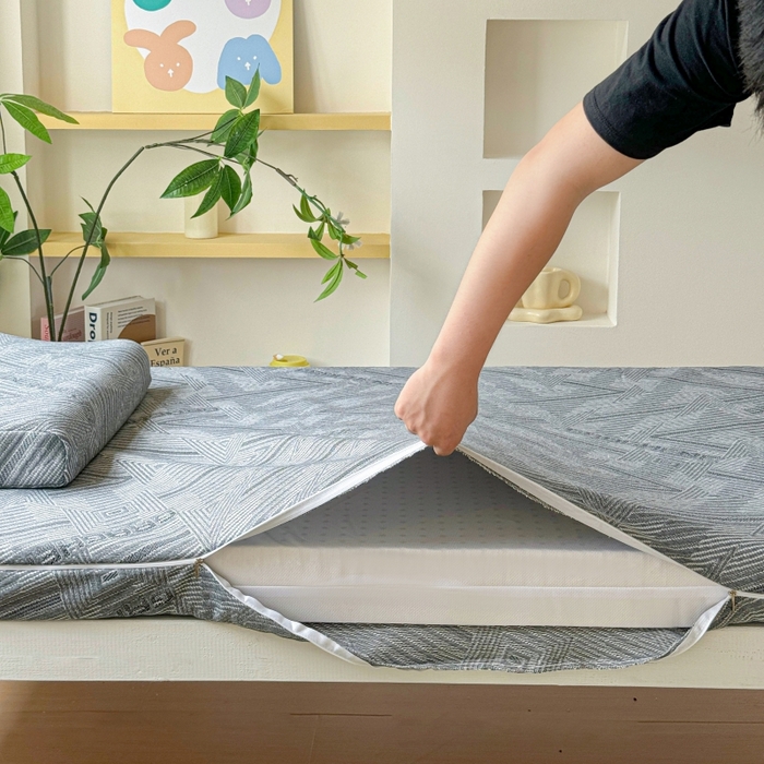 91家纺网 家纺一手货源 找家纺 （总）美丽折家纺 2025新款泰国天然乳胶学生床垫 宿舍上下铺褥子可拆卸纯乳胶床垫