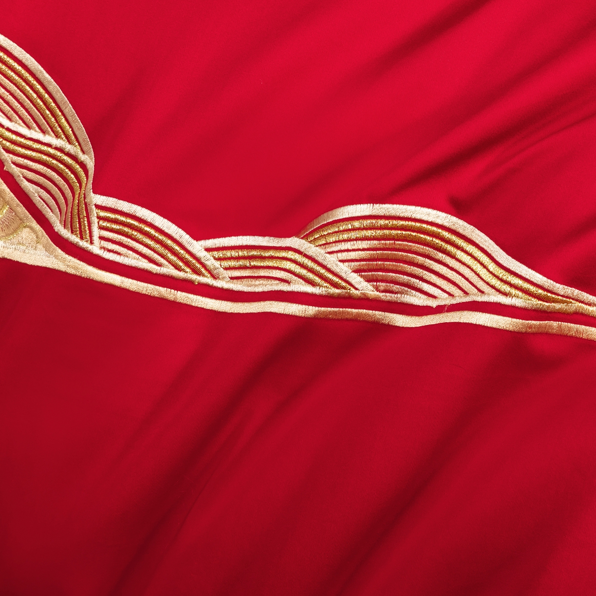 91家纺网 家纺一手货源 找家纺 柏拉图 2025新款100s贡缎长绒棉提花婚庆系列四件套多件套 新喜结良缘