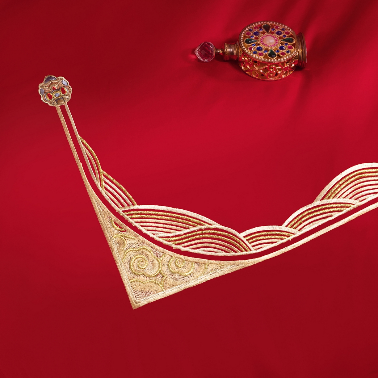 91家纺网 家纺一手货源 找家纺 柏拉图 2025新款100s贡缎长绒棉提花婚庆系列四件套多件套 新喜结良缘