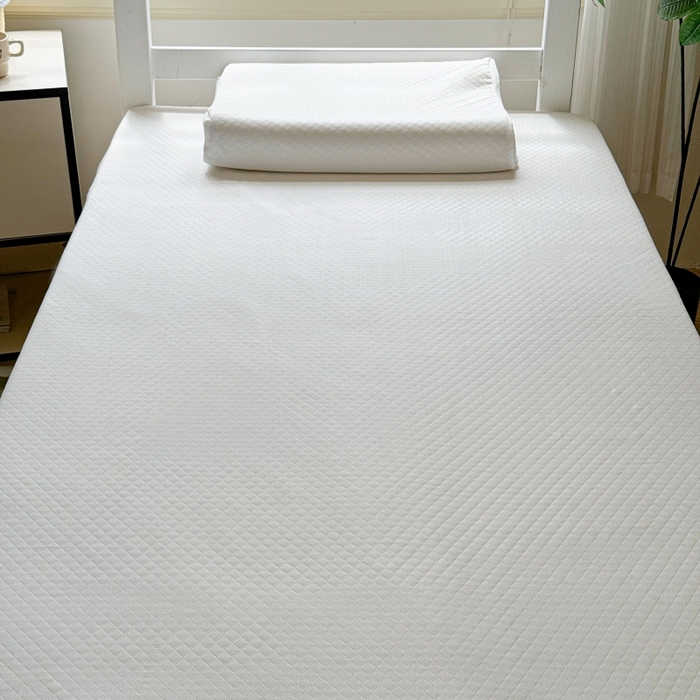91家纺网 家纺一手货源 找家纺 美丽折家纺 2025新款泰国天然乳胶学生床垫 宿舍上下铺褥子可拆卸纯乳胶床垫 纯白菱形格