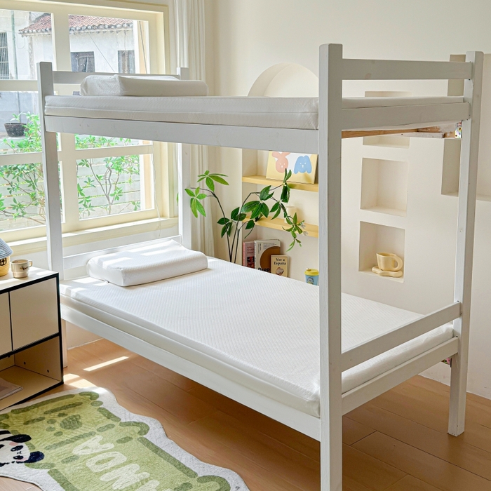 91家纺网 家纺一手货源 找家纺 美丽折家纺 2025新款泰国天然乳胶学生床垫 宿舍上下铺褥子可拆卸纯乳胶床垫 纯白菱形格