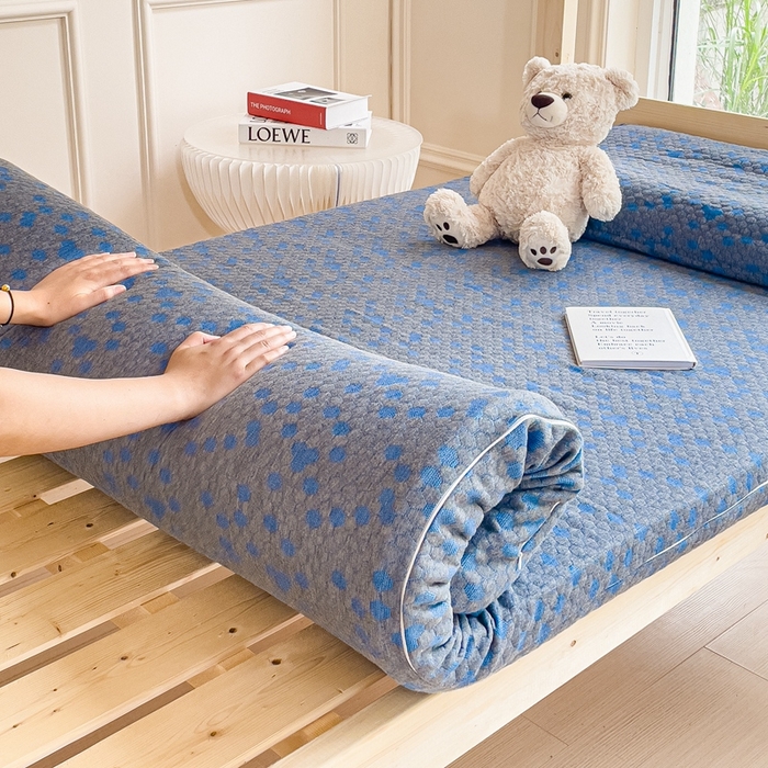 91家纺网 家纺一手货源 找家纺 美丽折家纺 2025新款泰国天然乳胶学生床垫 宿舍上下铺褥子可拆卸纯乳胶床垫 竹炭款