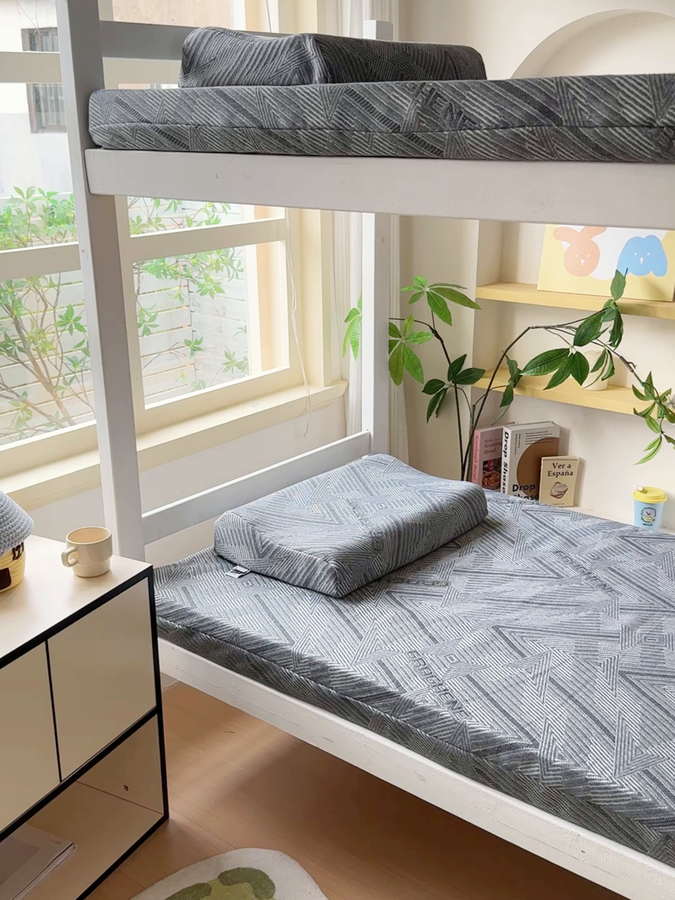 91家纺网 家纺一手货源 找家纺 美丽折家纺 2025新款泰国天然乳胶学生床垫 宿舍上下铺褥子可拆卸纯乳胶床垫 状元郎