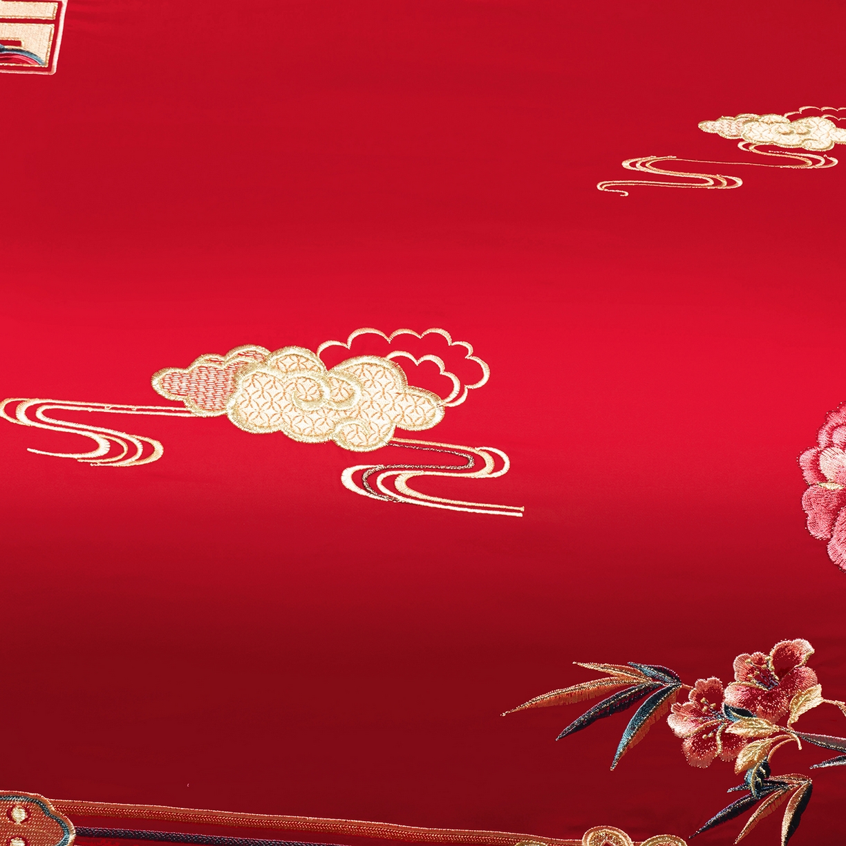 91家纺网 家纺一手货源 找家纺 柏拉图 2025新款100s贡缎长绒棉提花婚庆系列四件套多件套 良辰喜事