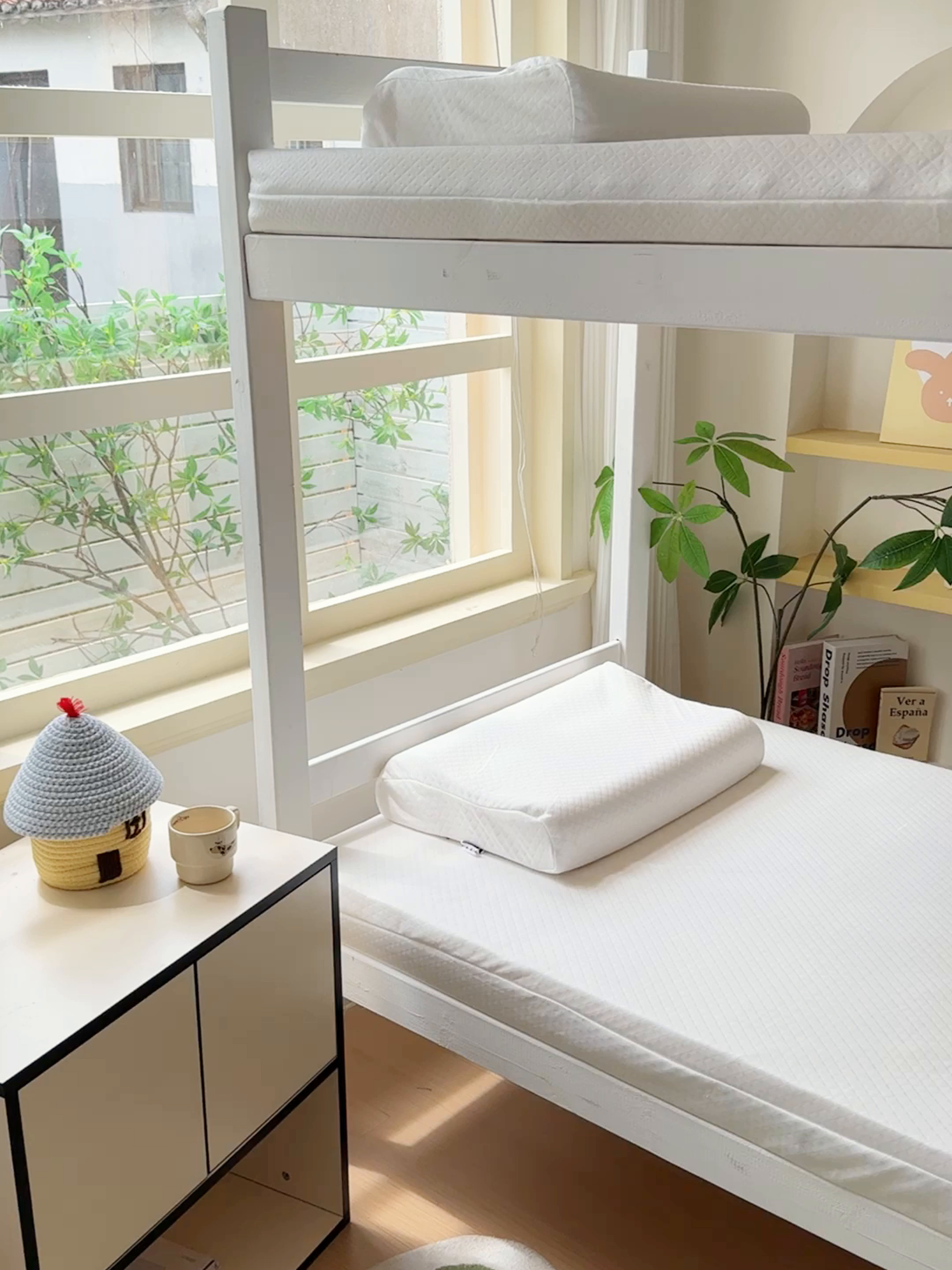 91家纺网 家纺一手货源 找家纺 美丽折家纺 2025新款泰国天然乳胶学生床垫 宿舍上下铺褥子可拆卸纯乳胶床垫 纯白菱形格