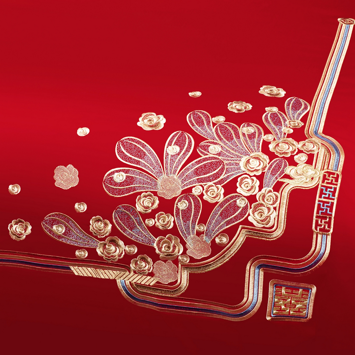 91家纺网 家纺一手货源 找家纺 柏拉图 2025新款100s贡缎长绒棉提花婚庆系列四件套多件套 柔情蜜语