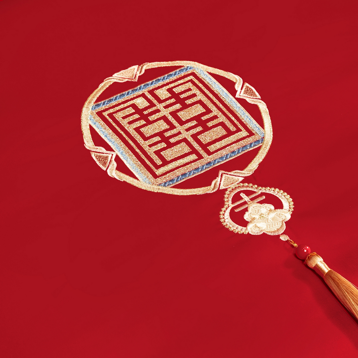 91家纺网 家纺一手货源 找家纺 柏拉图 2025新款100s贡缎长绒棉提花婚庆系列四件套多件套 柔情蜜语