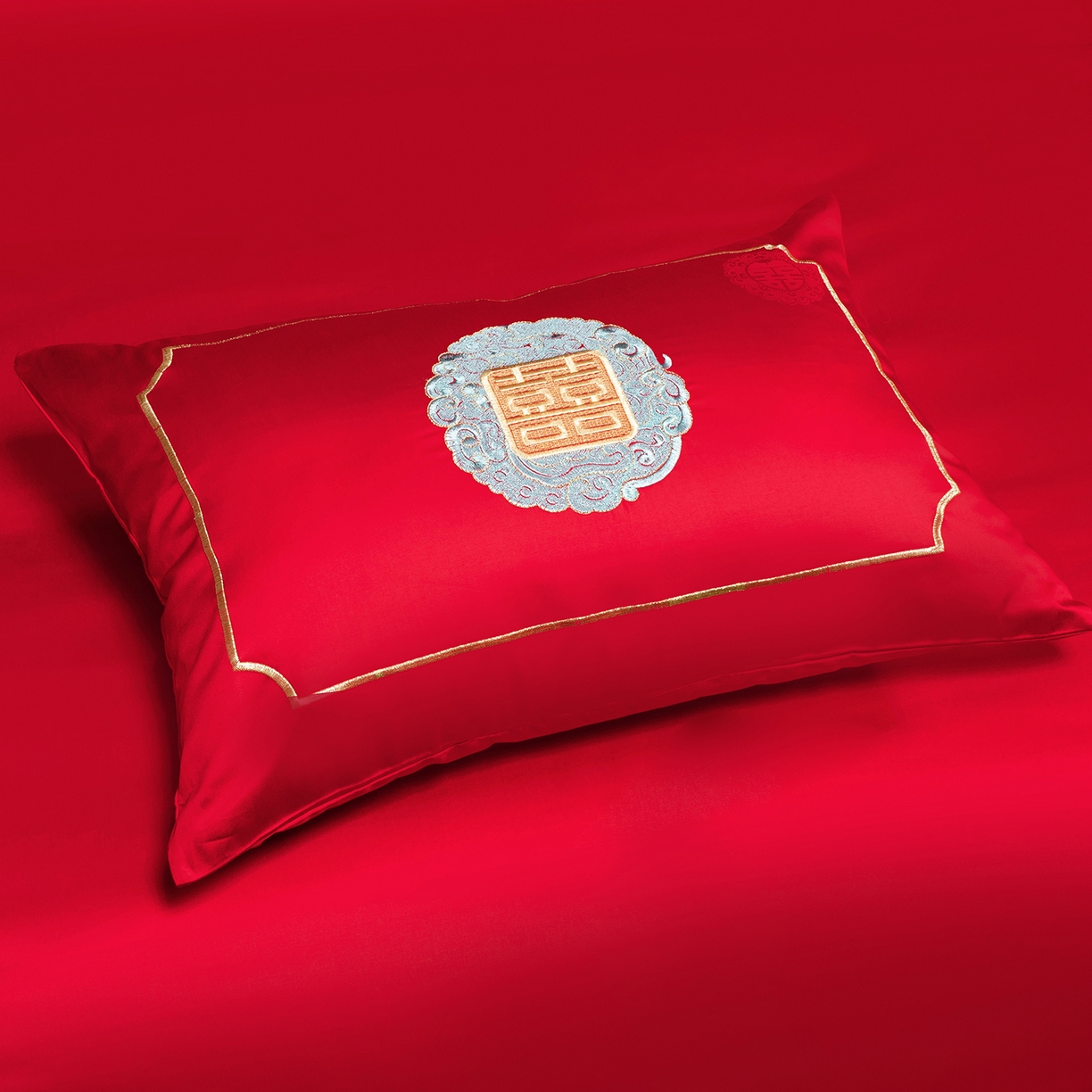 91家纺网 家纺一手货源 找家纺 柏拉图 2025新款100s贡缎长绒棉提花婚庆系列四件套多件套 柔情蜜语