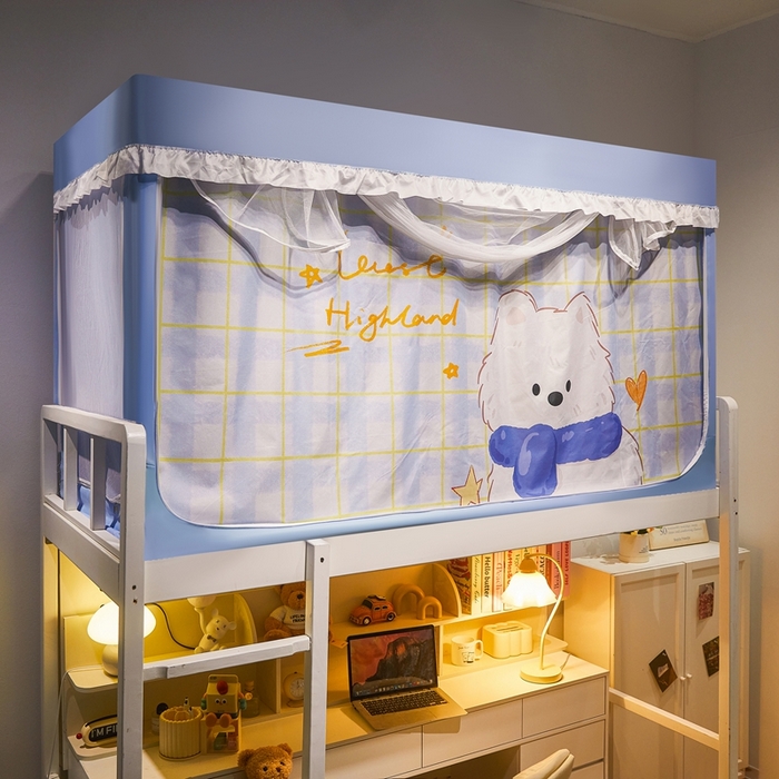 91家纺网 家纺一手货源 找家纺 （总）卓尔居 2025新款学生遮光床帘涂层花边卡通系列-风格二