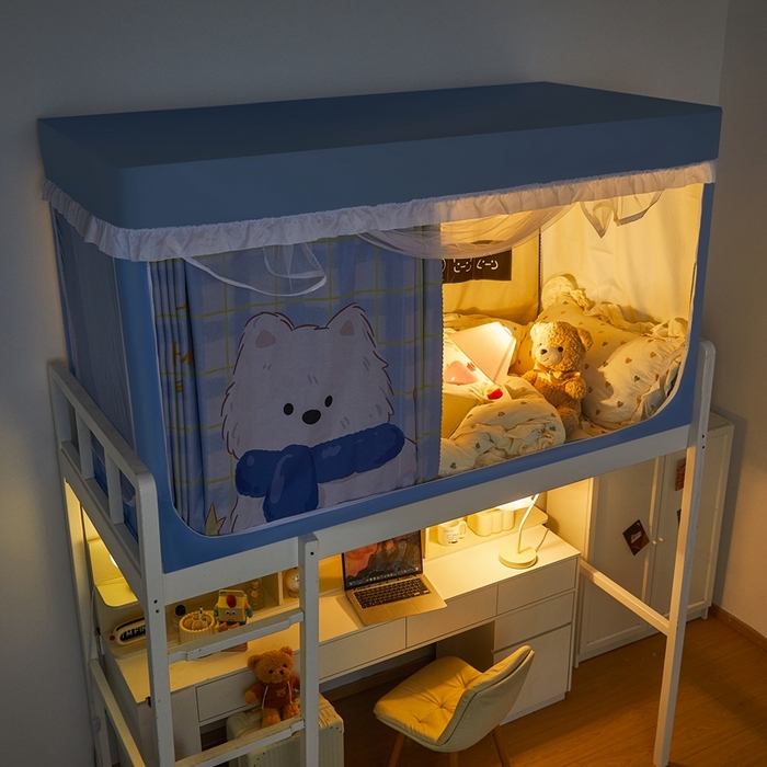 91家纺网 家纺一手货源 找家纺 （总）卓尔居 2025新款学生遮光床帘涂层花边卡通系列-风格二