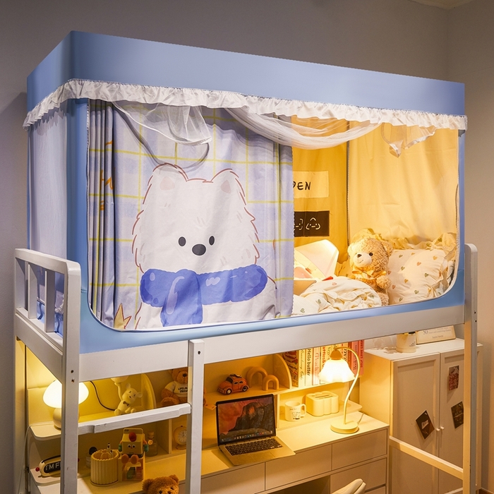 91家纺网 家纺一手货源 找家纺 （总）卓尔居 2025新款学生遮光床帘涂层花边卡通系列-风格二