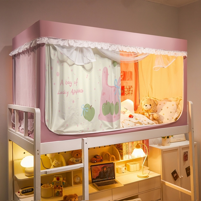 91家纺网 家纺一手货源 找家纺 （总）卓尔居 2025新款学生遮光床帘涂层花边卡通系列-风格二