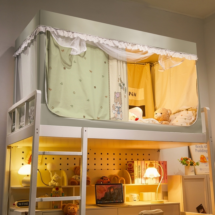 91家纺网 家纺一手货源 找家纺 （总）卓尔居 2025新款学生遮光床帘涂层花边卡通系列-风格二