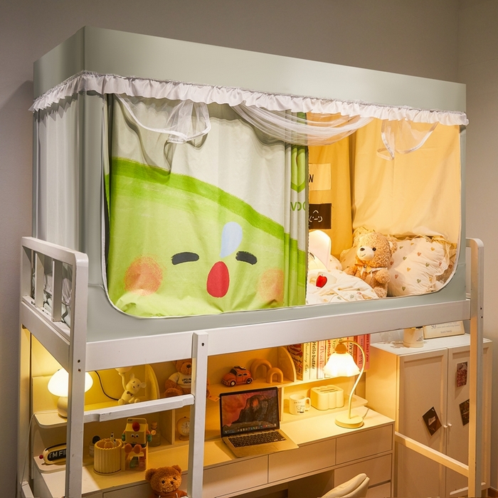 91家纺网 家纺一手货源 找家纺 （总）卓尔居 2025新款学生遮光床帘涂层花边卡通系列-风格二