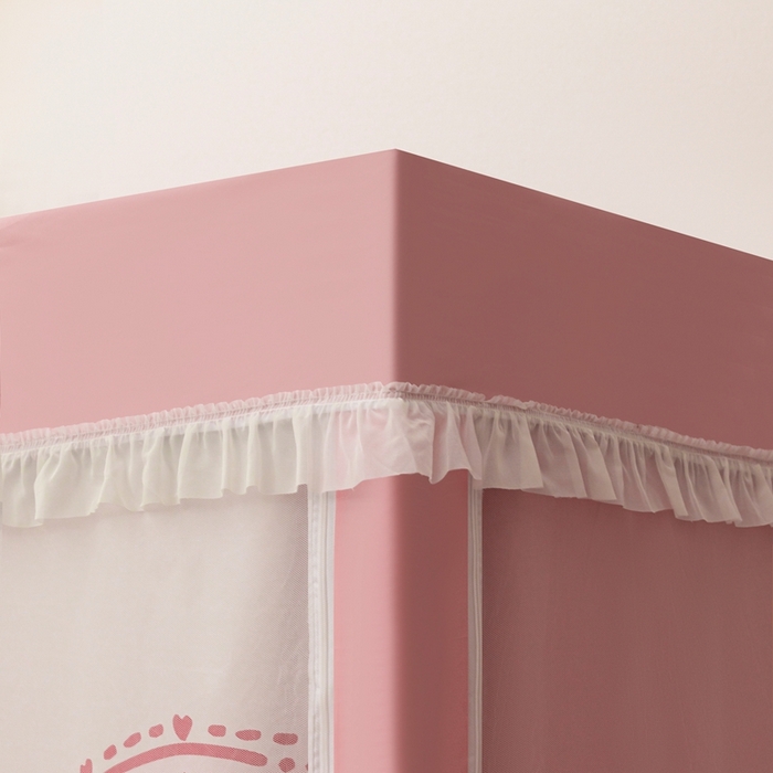 91家纺网 家纺一手货源 找家纺 卓尔居 2025新款学生遮光床帘涂层花边卡通系列-风格二 冰激凌小熊