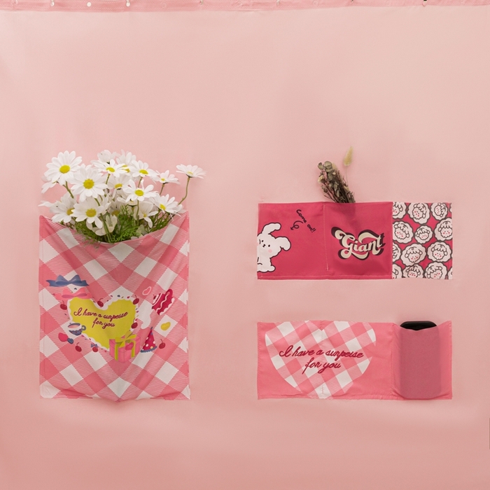 91家纺网 家纺一手货源 找家纺 卓尔居 2025新款学生遮光床帘涂层花边卡通系列-风格二 冰激凌小熊