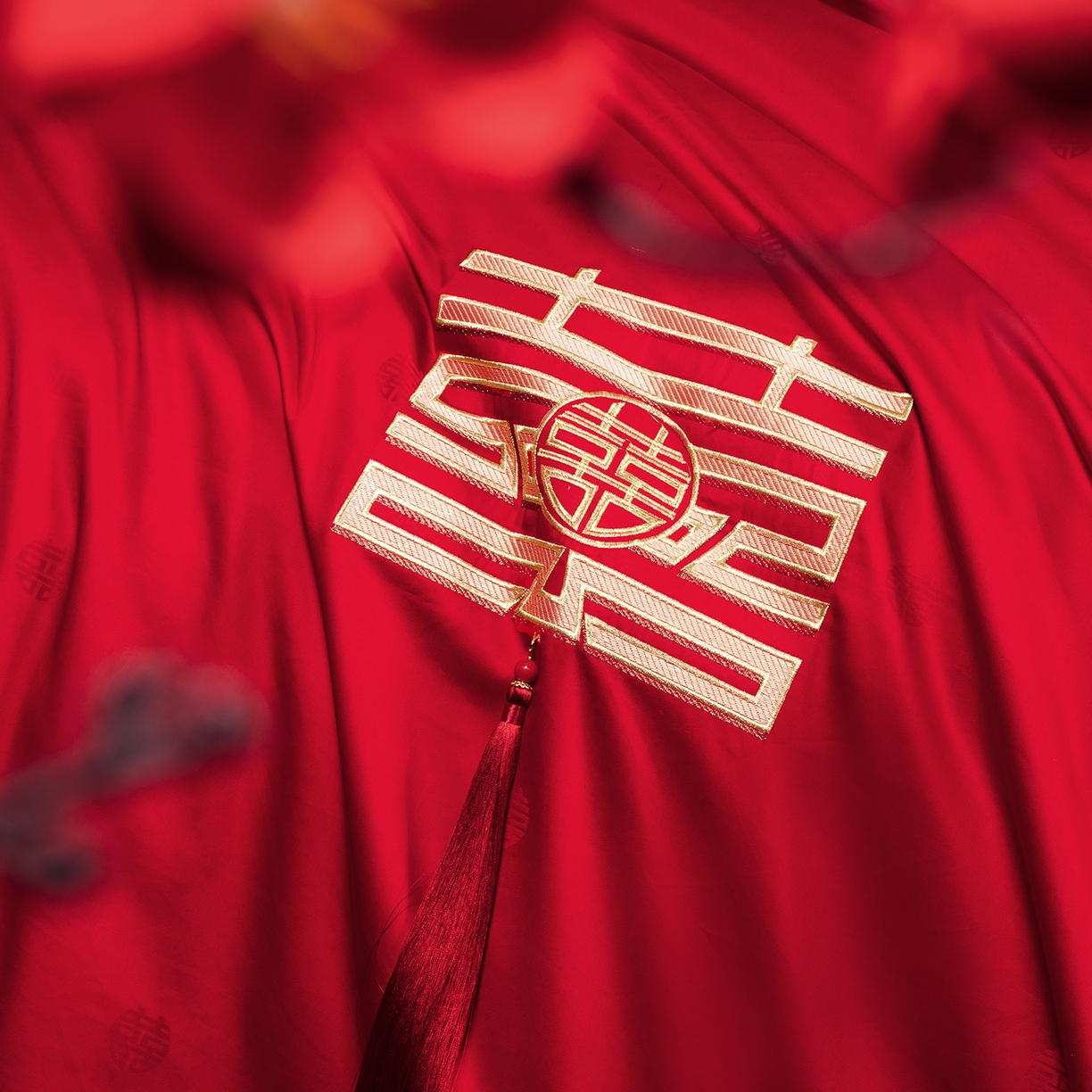 91家纺网 家纺一手货源 找家纺 柏拉图 2025新款100s长绒棉贡缎提花重工艺刺绣婚庆四件套多件套 香榭丽爱情