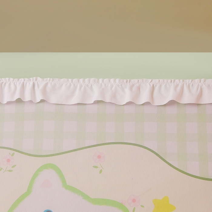 91家纺网 家纺一手货源 找家纺 卓尔居 2025新款学生遮光床帘涂层花边卡通系列-风格二 布偶猫