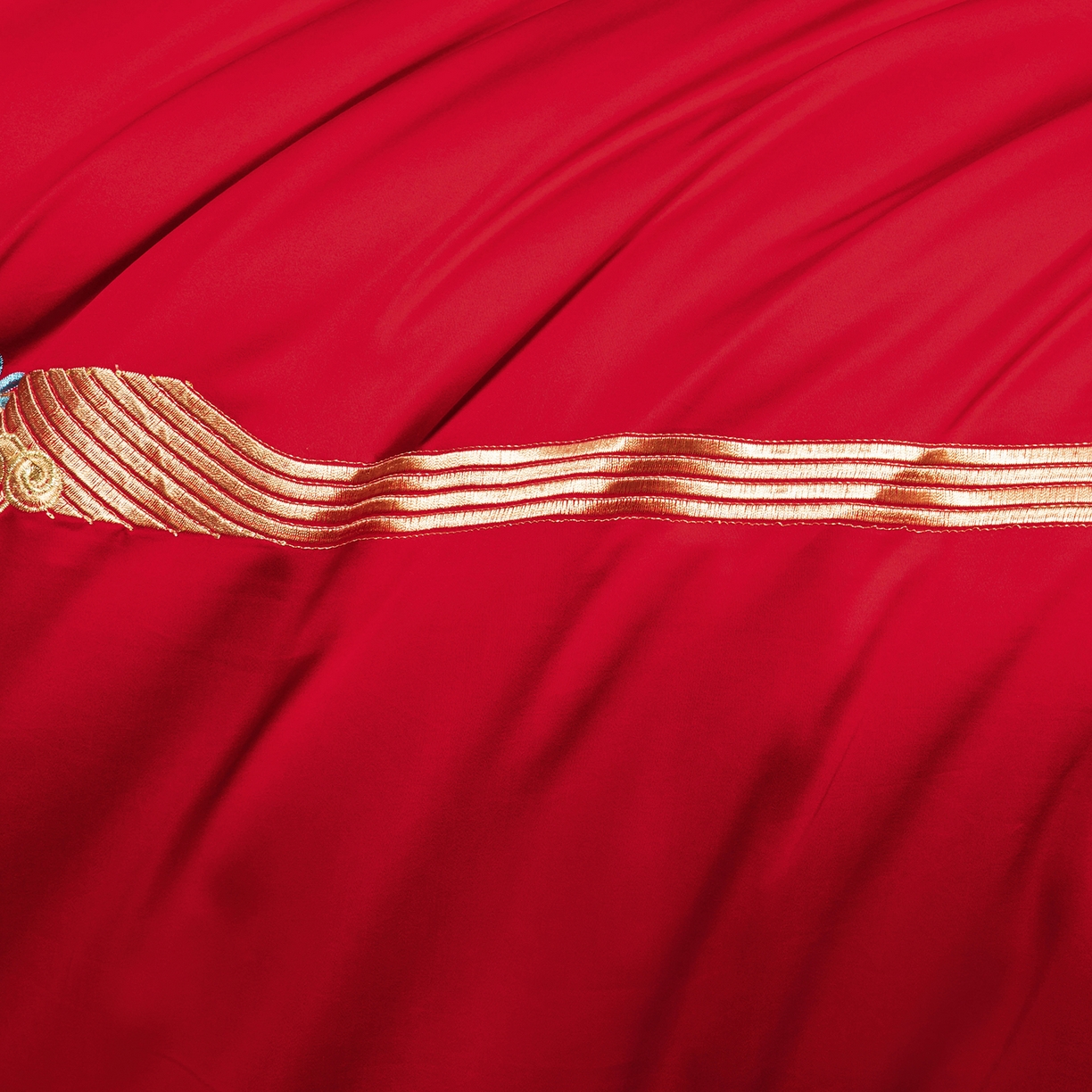 91家纺网 家纺一手货源 找家纺 柏拉图 2025新款100s贡缎长绒棉提花婚庆系列四件套多件套 相爱相守