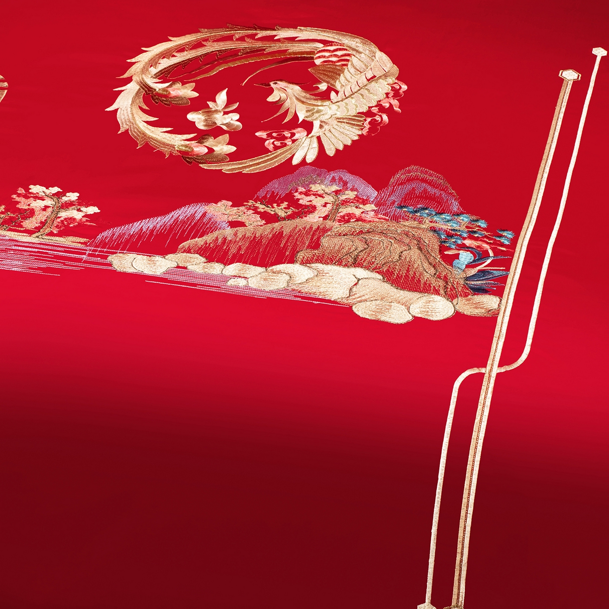 91家纺网 家纺一手货源 找家纺 柏拉图 2025新款100s贡缎长绒棉提花婚庆系列四件套多件套 千禧龙凤