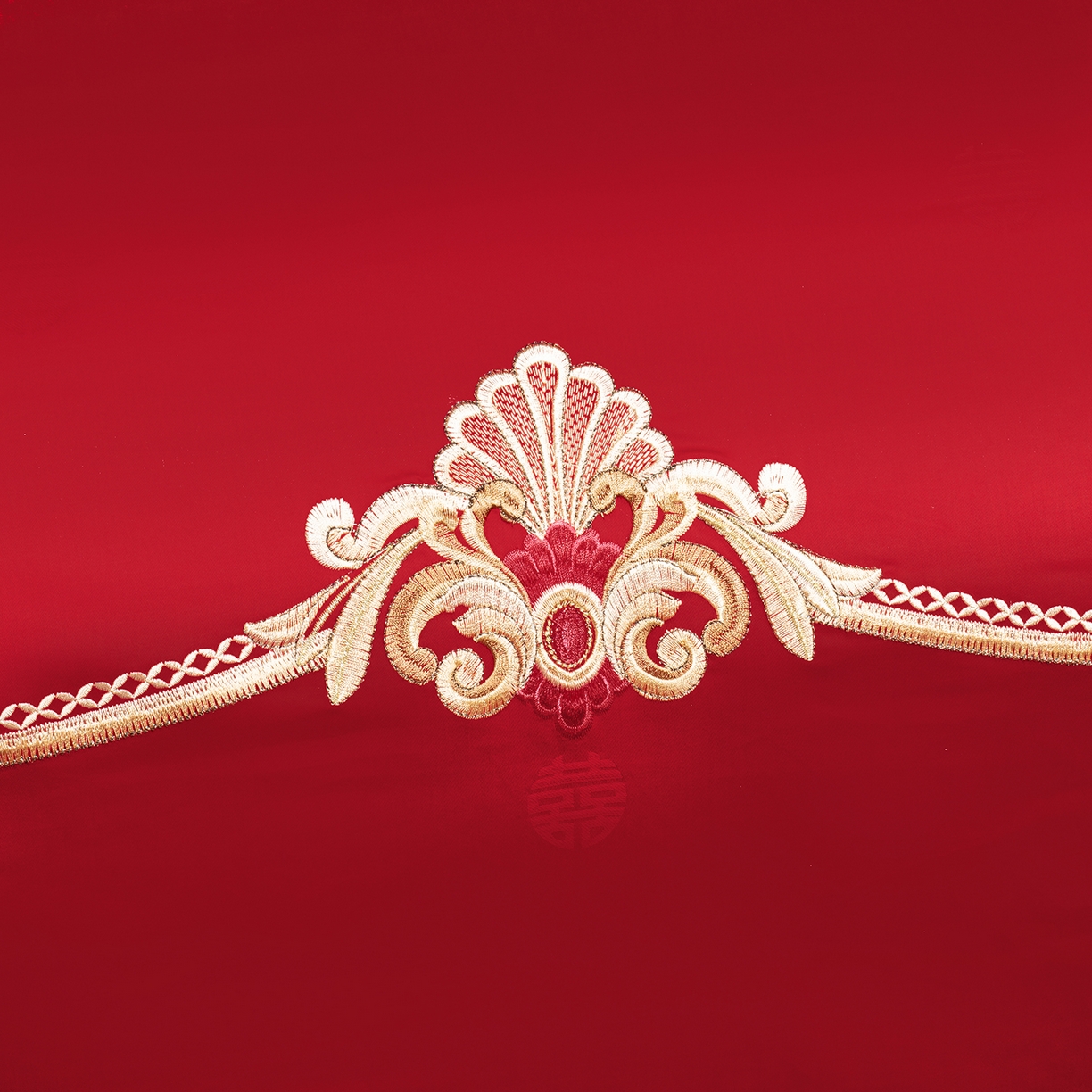 91家纺网 家纺一手货源 找家纺 柏拉图 2025新款100s贡缎长绒棉提花婚庆系列四件套多件套 爱的盛宴