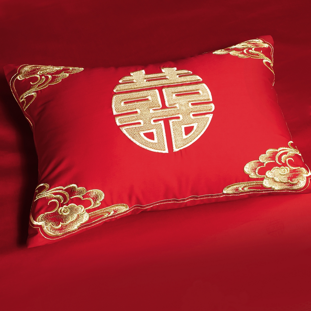 91家纺网 家纺一手货源 找家纺 柏拉图 2025新款100s贡缎长绒棉提花婚庆系列四件套多件套 浪漫婚约