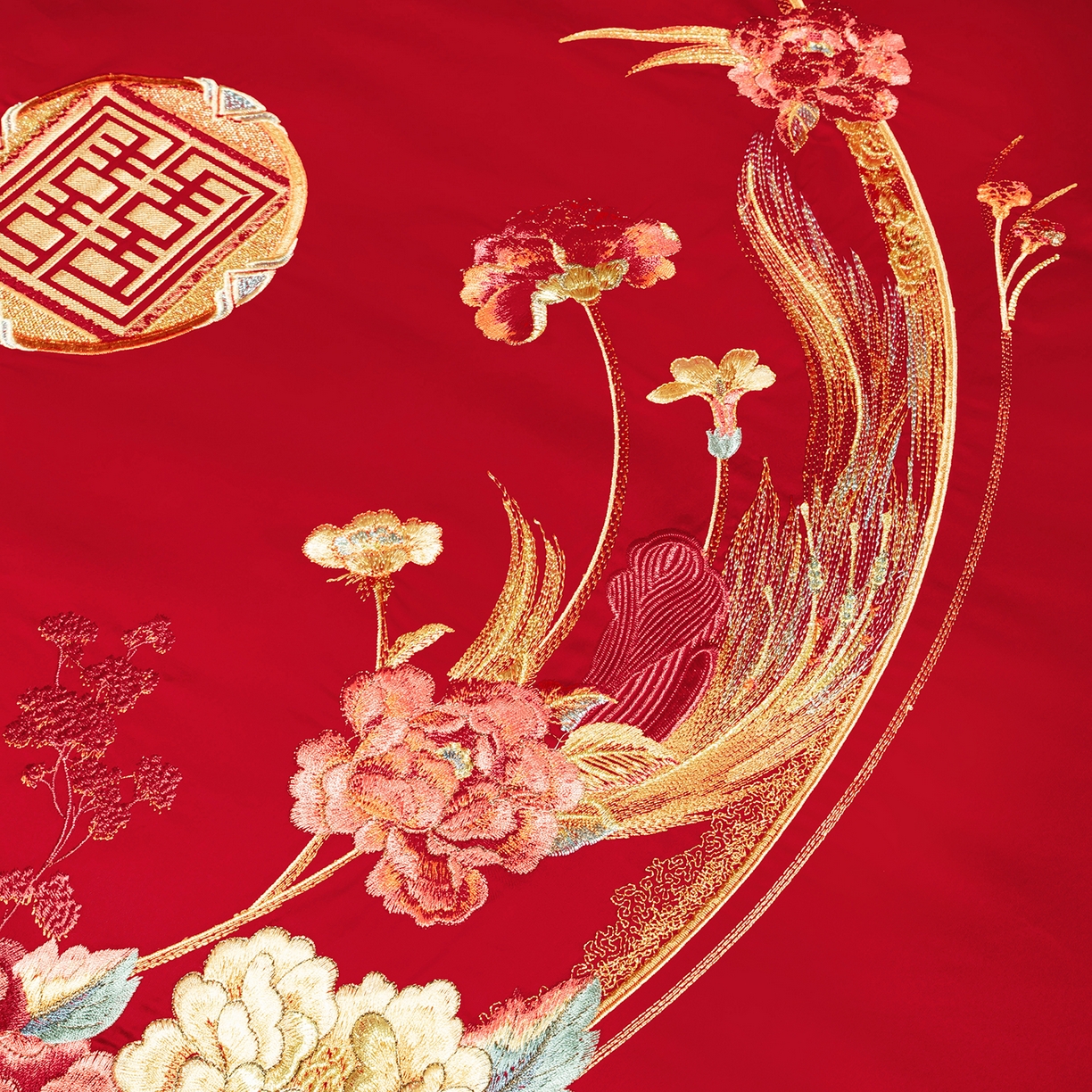 91家纺网 家纺一手货源 找家纺 柏拉图 2025新款100s贡缎长绒棉提花婚庆系列四件套多件套 美梦情缘