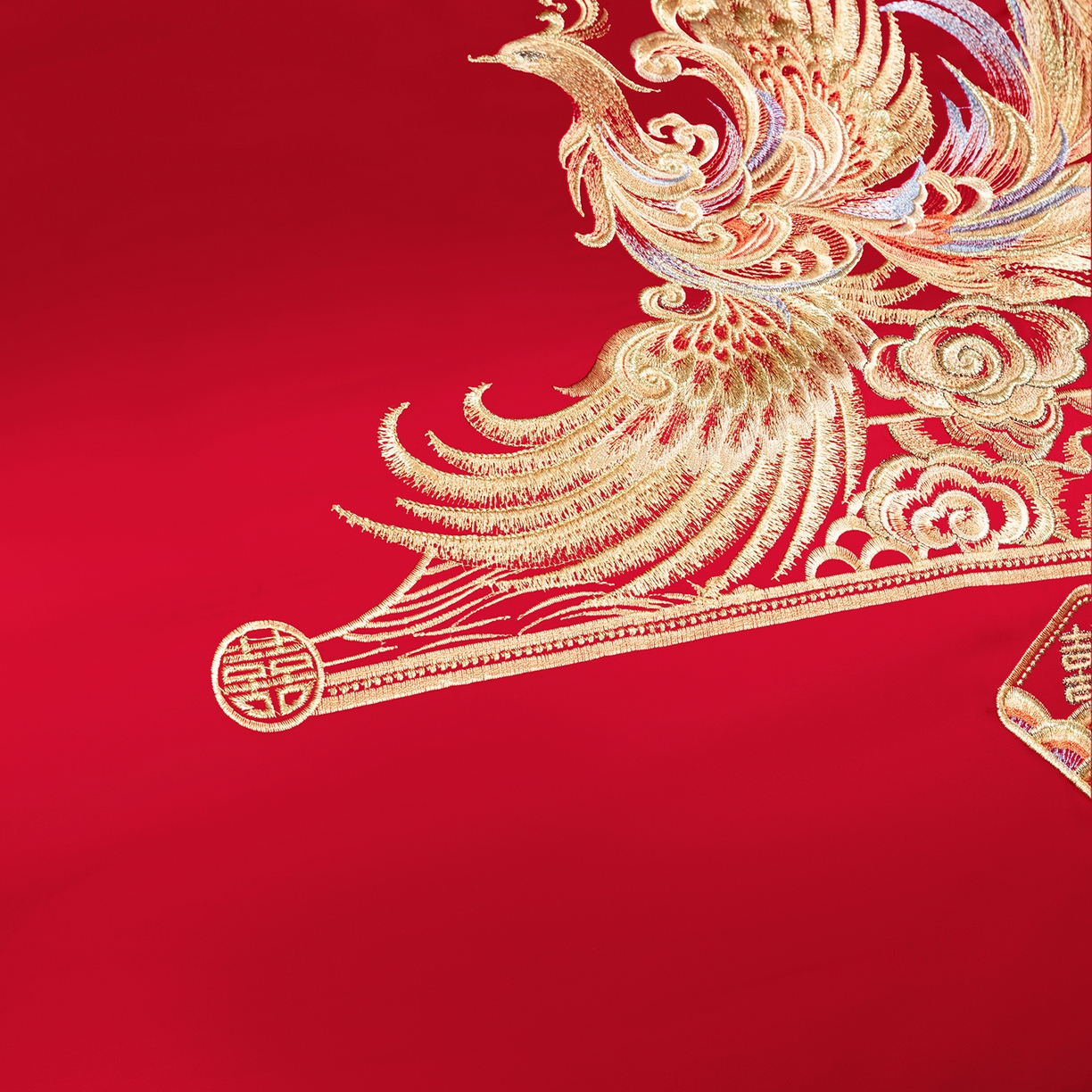 91家纺网 家纺一手货源 找家纺 柏拉图 2025新款100s贡缎长绒棉提花婚庆系列四件套多件套 佳偶天成