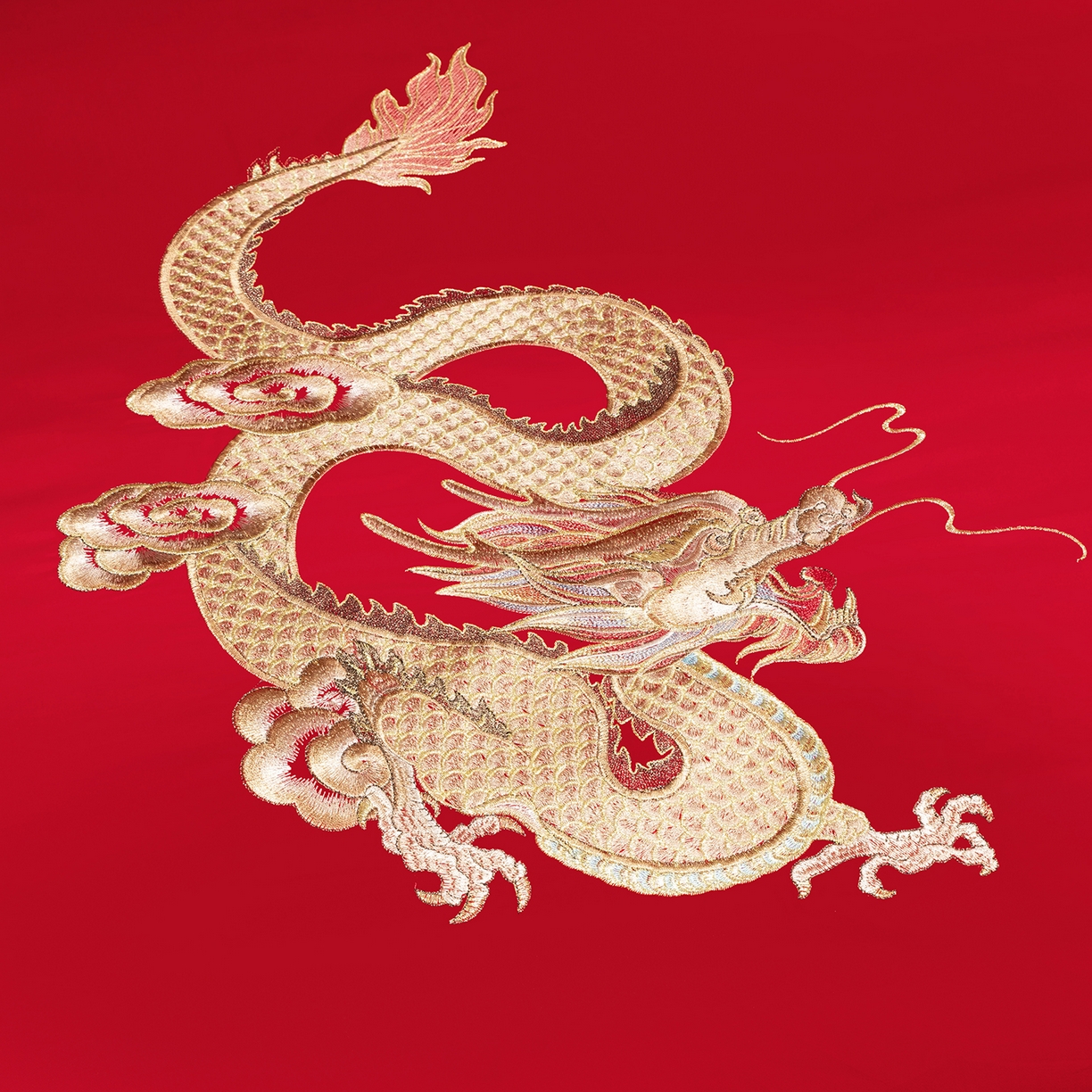 91家纺网 家纺一手货源 找家纺 柏拉图 2025新款100s贡缎长绒棉提花婚庆系列四件套多件套 龙凤爱恋