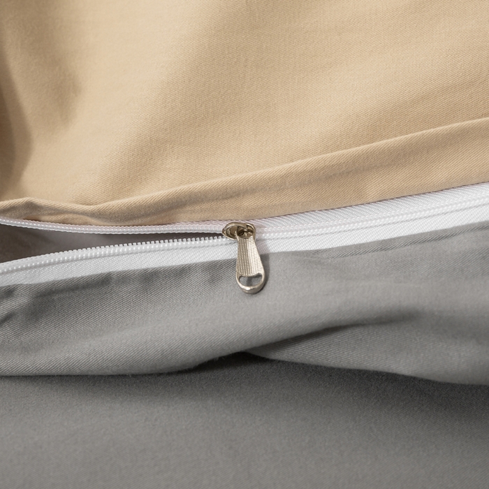 91家纺网 家纺一手货源 找家纺 憨豆家纺 2026新款全棉磨毛加厚长绒棉单被套纯色学生宿舍贡缎100%纯棉被套 梦境--卡其深灰