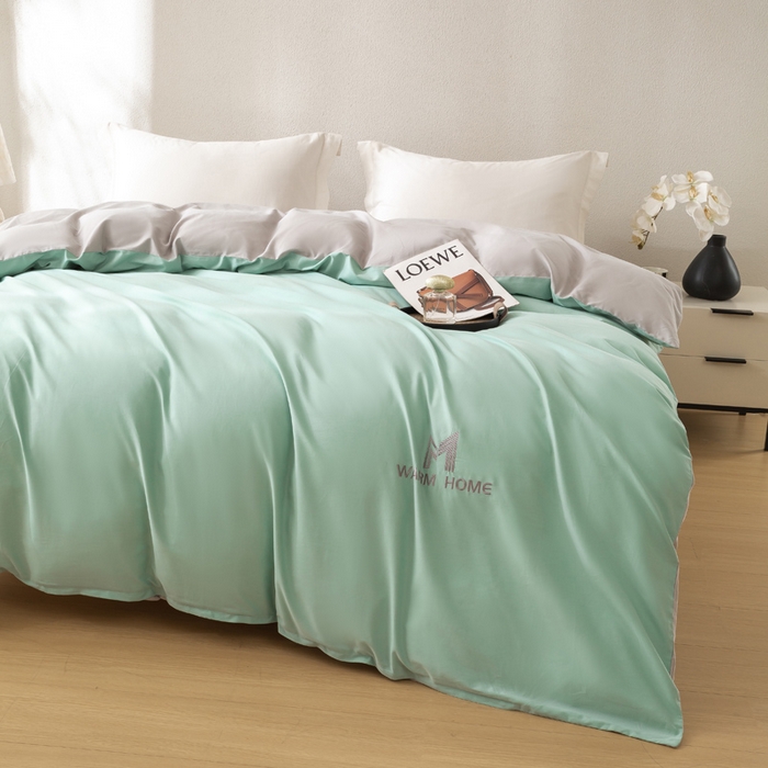 91家纺网 家纺一手货源 找家纺 （总）憨豆家纺 2025新款全棉磨毛加厚长绒棉单被套纯色学生宿舍贡缎100%纯棉被套