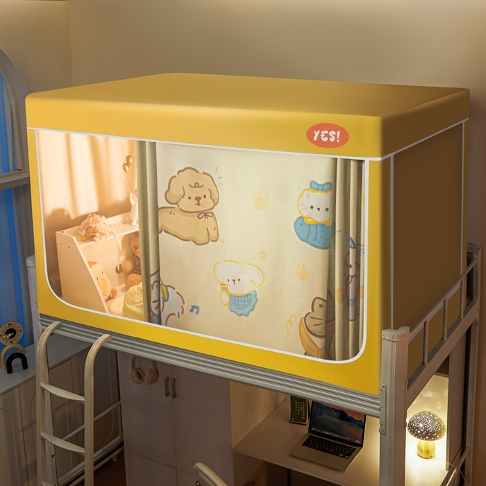 91家纺网 家纺一手货源 找家纺 卓尔居 2025新款学生遮光蚊帐 猫猫狗狗