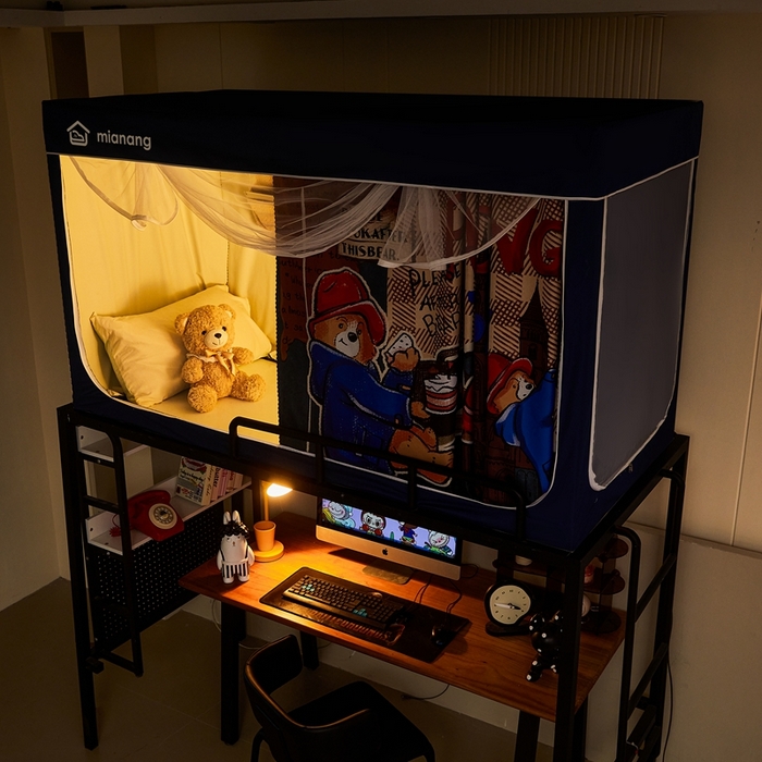 91家纺网 家纺一手货源 找家纺 卓尔居 2025新款学生遮光蚊帐 帕蒂熊